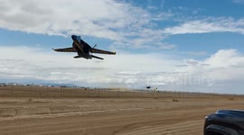 Hair-raising scenes show fighter jets passing feet above onlookers