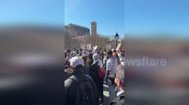 Protests erupt in support of Columbia University graduate detained by ICE