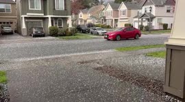 US: An intense hailstorm hits Aloha, Oregon