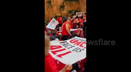 US: Protest against Detention of Mahmoud Khalil at Trump Tower