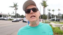 USA: People protest against Tesla, Musk and and Trump at the Santa Barbara Tesla Dealer on Hitchcock Way