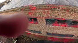 UK: Actionists are stationed in a cherry picker above Elbit's Bristol HQ