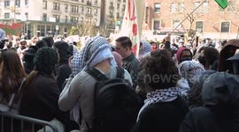 USA: Protest at Columbia University in New York
