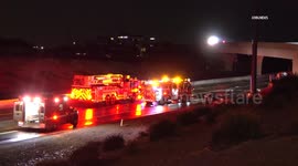 US, Phoenix: Phoenix USPS Semi Extrication Crash