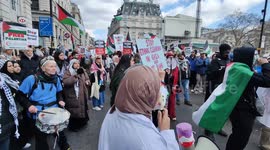 March for the Freedom for Palestine, No to Ethnic Cleansing, Stop Arming Israel march in London, England