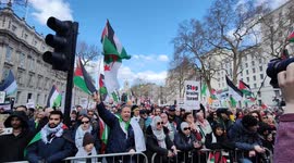 Rally for the Freedom for Palestine, No to Ethnic Cleansing, Stop Arming Israel march in London, England