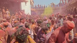 Indians celebrate Holi festival of colours marking start of spring