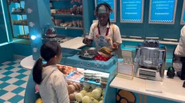 Playful assistant entertains tourists at Jellycat shop in New York