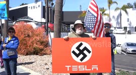 US: San Diego Residents Rally Against Tesla