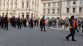 St Roch's Céilí Band playing at the London St Patrick's Day Parade. London, UK 16/03/2025