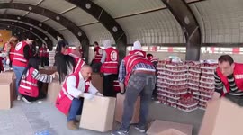 Syria: The Kurdish Red Crescent is preparing a humanitarian aid convoy that will leave from north-east Syria to the Syrian coast to provide assistance to the victims in coordination with the relevant authorities