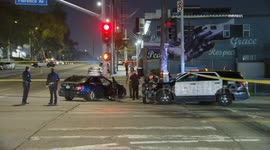 US, Los Angeles: Hyde Park Car Shooting Crash