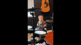 A baby drummer? 17-month-old keeps perfect time on the drums