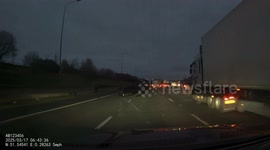 car overturned and on roof accident M25 J29