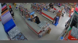 Car crashes into supermarket checkouts in Brazil