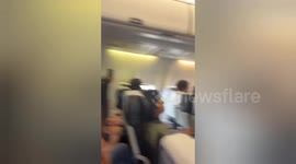 Indian airline marks Holi festival with celebration onboard plane