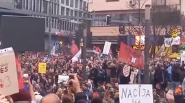 Serbia: Huge Anti-Government Protest in Belgrade