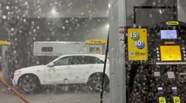 Severe thunderstorm and tornado warning in Haralson County, Georgia, USA