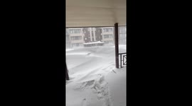 Heavy snowfall in Yuzhno-Sakhalinsk