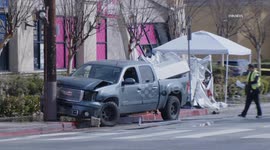 US, Los Angeles: North Hills TMobile Collapses After Hydrant Crash