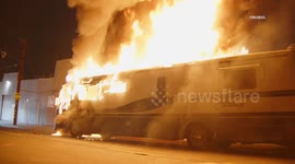 US, Los Angeles: Lincoln Heights RV Fire