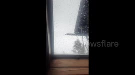 SUDDEN HAILSTORM! Within seconds, the sky turned into a chaotic storm of ice – no one saw this coming