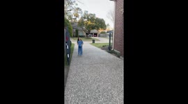 One-Handed Basketball Bounce Trick Shot