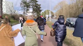 Duterte supporters gather at the ICC courthouse after strongman arrest