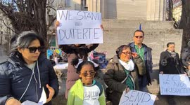 Supporters of Filipino strongman Duterte converge on The Hague