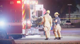US, Los Angeles: Arcadia 2 Injured After Car Crashes Into Building With Sound On Tape