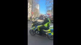 Police cordon off scene where woman died after being hit by van in central London
