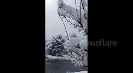 US: Cold Frot Brings Heavy Snowfall to Salt Lake City