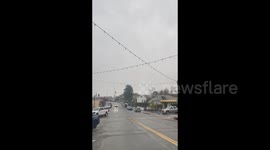 US: Thunderstorm hits downtown Auburn, CA