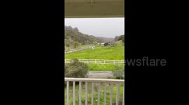 US: Stormy weather with strong wind in Aromas