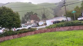 US: Heavy rainfall hits Fremont, CA