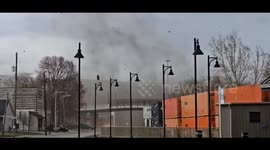 Powerful storm brings black dust cloud and strong winds in Pennsylvania, USA