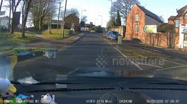 Van almost causes crash performing dangerous overtake of cyclist in Birmingham