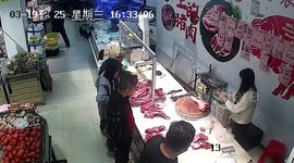 Wannabe chef's blowtorch erupts in flames as she cooks leg of pork