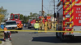US, Los Angeles: Pacoima Explosion Destroys Home Traps Dogs And Injures Man With Sound On Tape