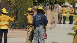 US, Los Angeles: Pacoima Explosion Destroys Home Traps Dogs And Injures Man With Sound On Tape Part 2