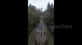 Drone Hits Bell And Crashes