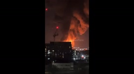 Heathrow fire stretches into night sky as airport is plunged into chaos