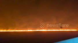 Wildfires rages along highway in the Florida Keys