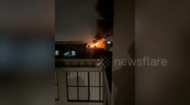 Video shows fire that shut down Heathrow Airport