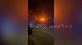 Dramatic video shows Heathrow Airport blaze