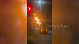 Video shows ball of fire at Heathrow substation