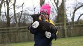 Britain's youngest shepherdess 'over the moon' at the birth of five lambs
