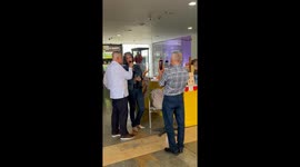 Man Films Self Instead Of Interviewee