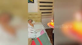 Grandma meets granddaughter for the first time