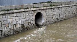 In Spain, the storm Martinho causes heavy rains in the center of Madrid, raising the river Manzanares to dangerous levels in Madrid on 21 March, 2025.